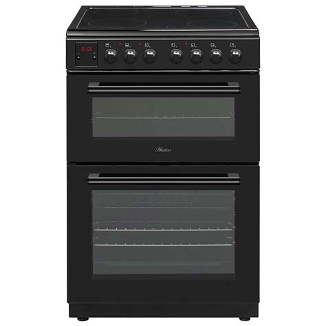 Hostess Doch60b 60cm Double Oven Electric Cooker In Black Ceramic Hob