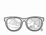Coloring Pages Sunglasses Glasses Open Sheets sketch template