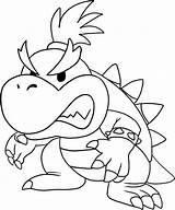 Mario Coloring Bowser Pages Super Bros Baby Dragon Brothers Jr Angry Printable Junior Drawing Print Kids Games Colouring Color Sheets sketch template