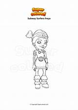Surfers Subway Freya Colorare sketch template