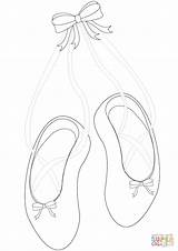 Ballet Slippers Coloring Pages Printable Drawing Getdrawings sketch template