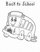 Coloring School Back Pages Bus Printable Preschool Kids Print Cartoon September Worksheets Sheets Activities Trains Planes Color Automobiles Buses Safety sketch template