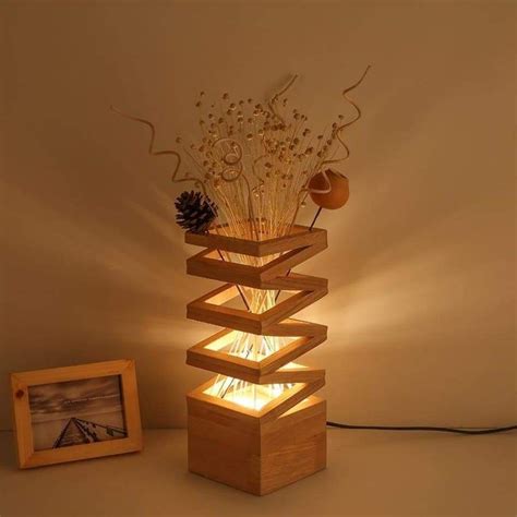novarian decor handcrafted wooden abstract lamp novarian decor