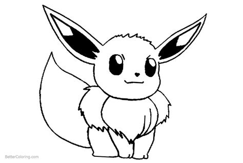pokemon eevee coloring pages  drawing  printable coloring pages
