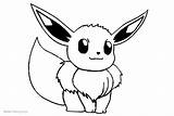 Eevee Pokemon Coloring Pages Drawing Line Printable Kids Color Print Adults Friends sketch template