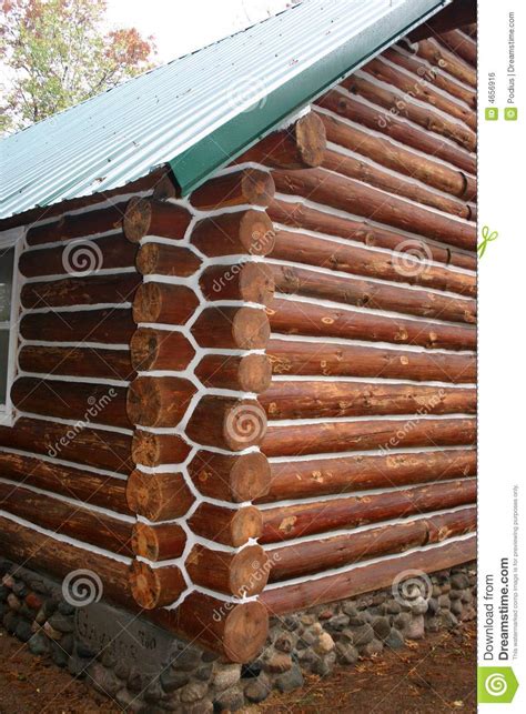 log cabin chinking stock photo image  nature building