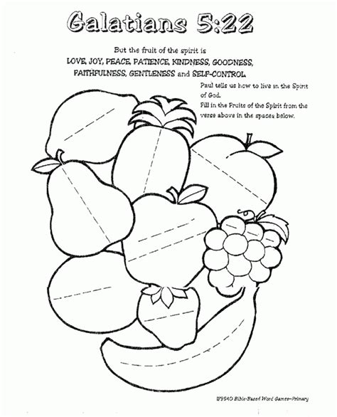 fruit   spirit coloring pages coloring home