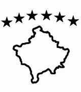 Kosovo Umriss Aufkleber Sternen Gelb Wappen Toptuning sketch template