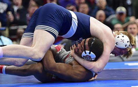 bo nickal s pin clinches wrestling championship for penn state the spokesman review