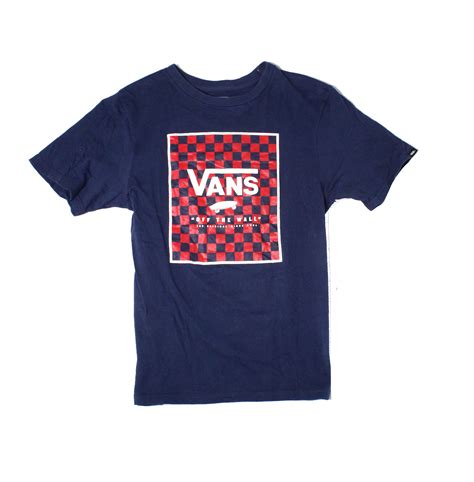 vans boys  shirt medium custom fit crewneck short sleeve  walmartcom walmartcom