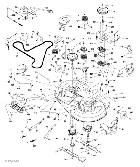 jonsered lt  cma  ride  mower mower deck cutting deck spare parts diagram