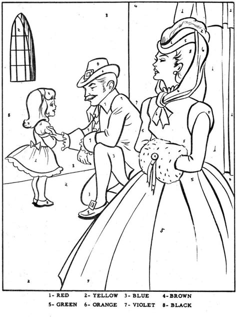 vintage color  number coloring books   coloring pages