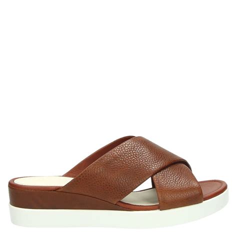 ecco touch dames slippers cognac