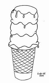 Ice Cream Coloring Cone Pages Printable Food Rainy Template Clipart Snow Kids Summer Cones Cliparts Mewarnai Book Library Crafts Thiebaud sketch template