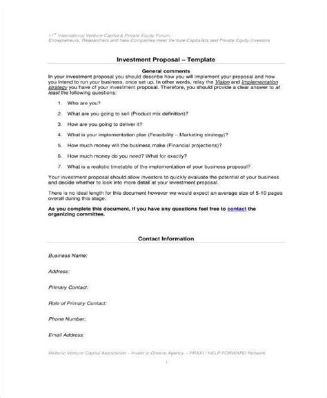 startup investment proposal templates  word apple pages