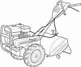 Tractor Drawing Mower Lawn Clip Tiller Clipart Walking Coloring Power Cultivator Vector Outline Line Pages Coloringpagesfortoddlers Svg Manufacture Tractors Clker sketch template
