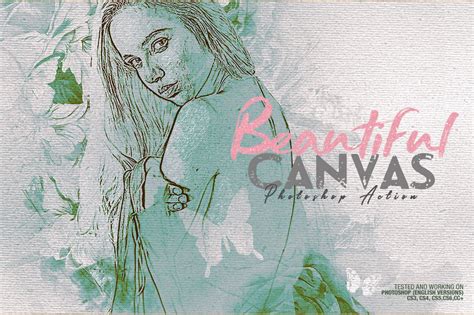 beautiful canvas photoshop action invent actions