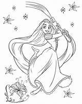 Tangled Colouring sketch template