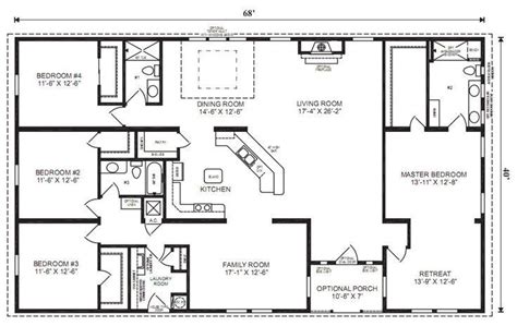 bedroom  bath rectangle floor plan google search modular home floor plans ranch house