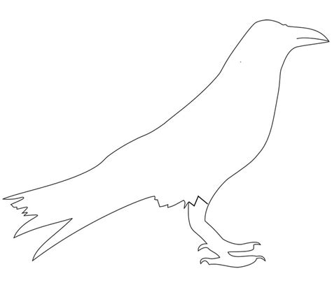 outline raven coloring page  printable coloring pages  kids