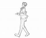Ace Attorney Investigations Miles Edgeworth Character Coloring Pages Printable Another sketch template