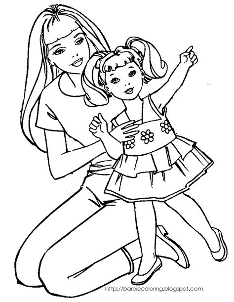 barbie coloring pages coloring pages  barbie  kelly