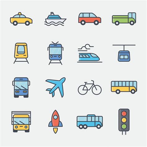transportation vector icons