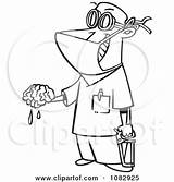Brain Surgeon Royalty Outlined Holding Illustration Toonaday Clipart Vector Ron Leishman Medical 2021 Clipartof sketch template