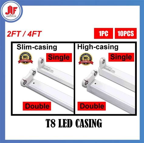 led tube casing fitting box bundle singledouble ftft lampu kalimantang casing full set