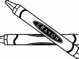 Crayon Coloring Pen Realistic Two Wecoloringpage sketch template
