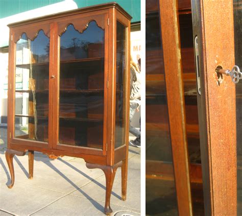 uhuru furniture collectibles sold antique display cabinet