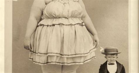Circus Sideshow Circus Fat Lady With Circus Midget Fat