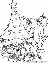 Jerry Tom Christmas Pages Coloring Getcolorings sketch template