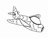 Camouflage Airplane Coloring Coloringcrew sketch template