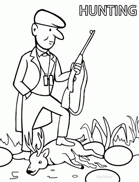 kids hunting coloring page coloring home
