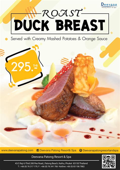 promotion taste of roast duck breast deevana patong