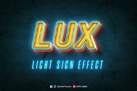 light sign text effect behance