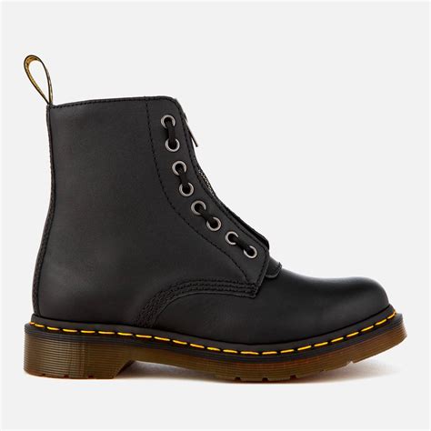 dr martens womens  pascal front zip arcadia leather  eye boots black thehutcom