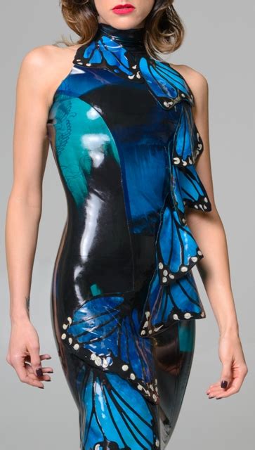 butterfly mermaid gown dawnamatrix latex clothing