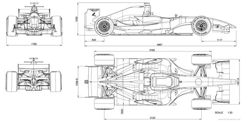 dallara gp blueprints formula  car car drawings