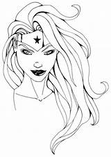 Coloring Wonder Woman Pages Printable Superhero Popular sketch template