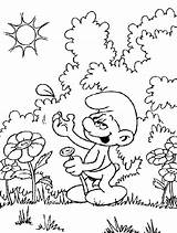 Coloring Pages Smurfs Per sketch template