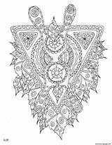 Coloring Creature Mythical Adulte Zentangle Drukuj sketch template