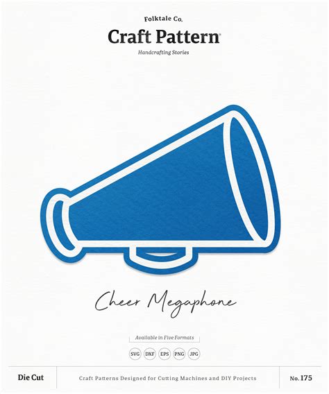 cheer megaphone svg craft pattern megaphone svg cheerleader etsy