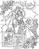 Lady Carmel Mount Coloring Simon Pages Saint Stock St Scapular Brown Gaga Maria Catholic Lima Rose Mary Drawing Mother Color sketch template