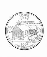 Iowa Quarter Coloring State States Pages Printables Usa Go Print Next Back Ia 820px 88kb sketch template