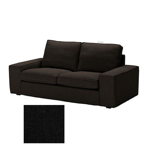 ikea kivik  seat loveseat sofa slipcover cover teno black tenoe