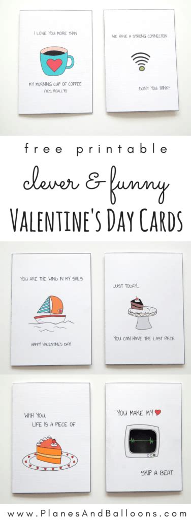 funny  clever valentines day cards  printable