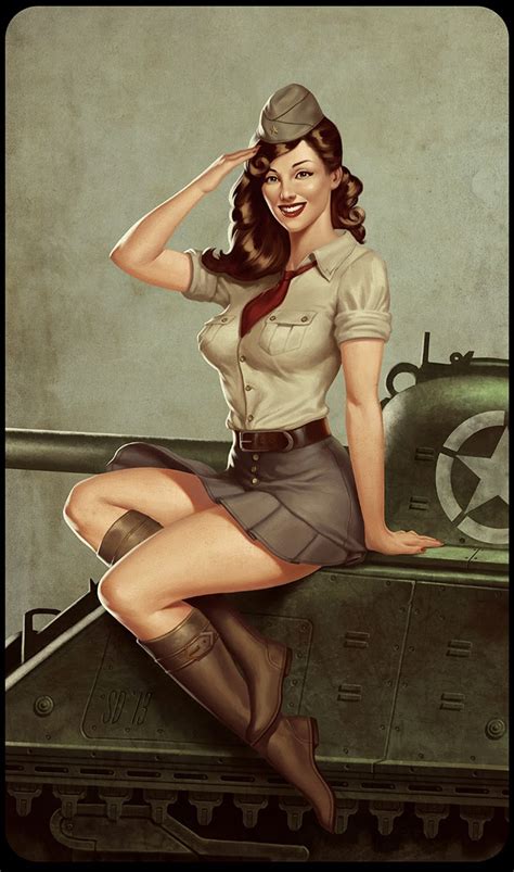 Sergio Diaz Pin Up And Cartoon Girls Art Vintage And