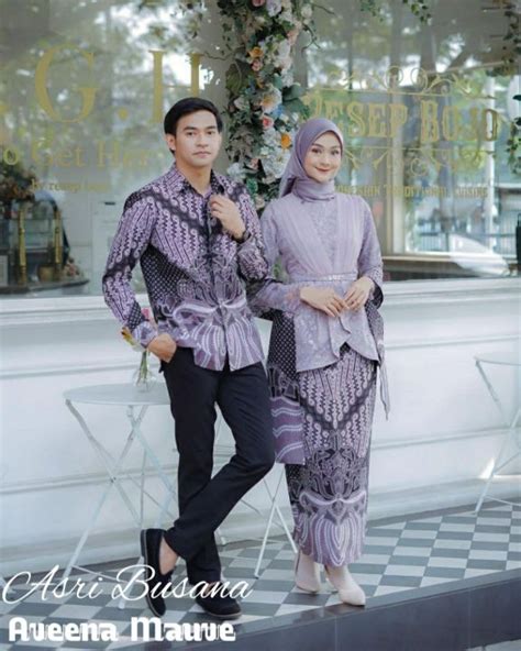 Kebaya Couple Pasangan Remaja Dewasa Terbaru Kebaya Brokat Batik Wanita